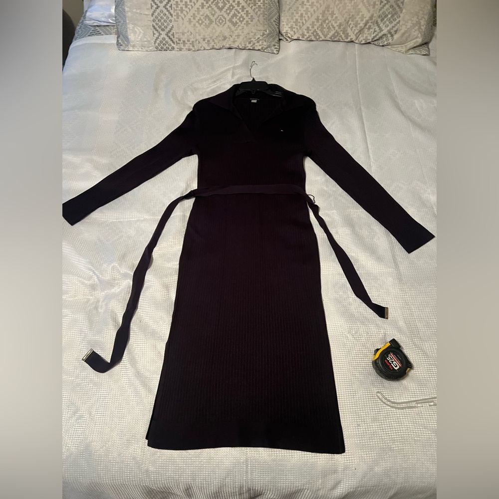Tommy Hilfiger Elegant Black Long Sleeve Dress stretch